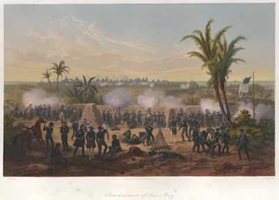 Bombardment of Vera Cruz (March 1847) in the Mexican-American War by Adolphe Jean Baptiste Bayot